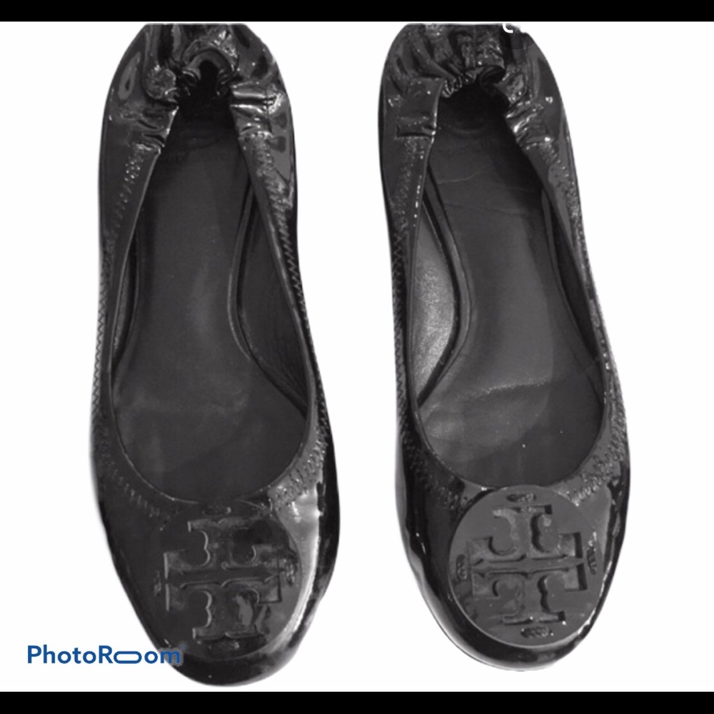 TORY BURCH PATENT REVA FLATS SIZE 7 🚫SOLD - Picture 1 of 3